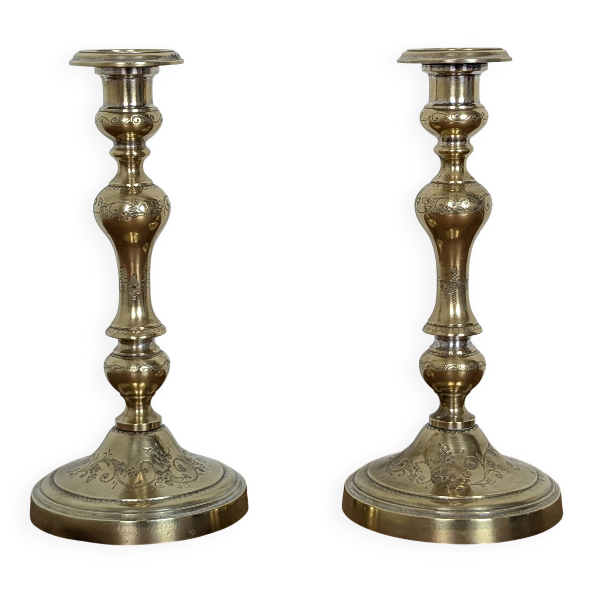 Paire de bougeoirs