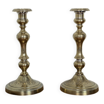 Paire de bougeoirs