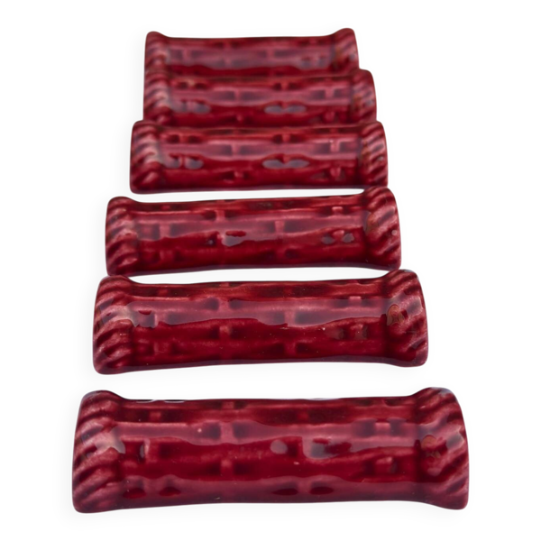 Porte-couteaux vintage proceram aubagne – céramique rouge sang de bœuf