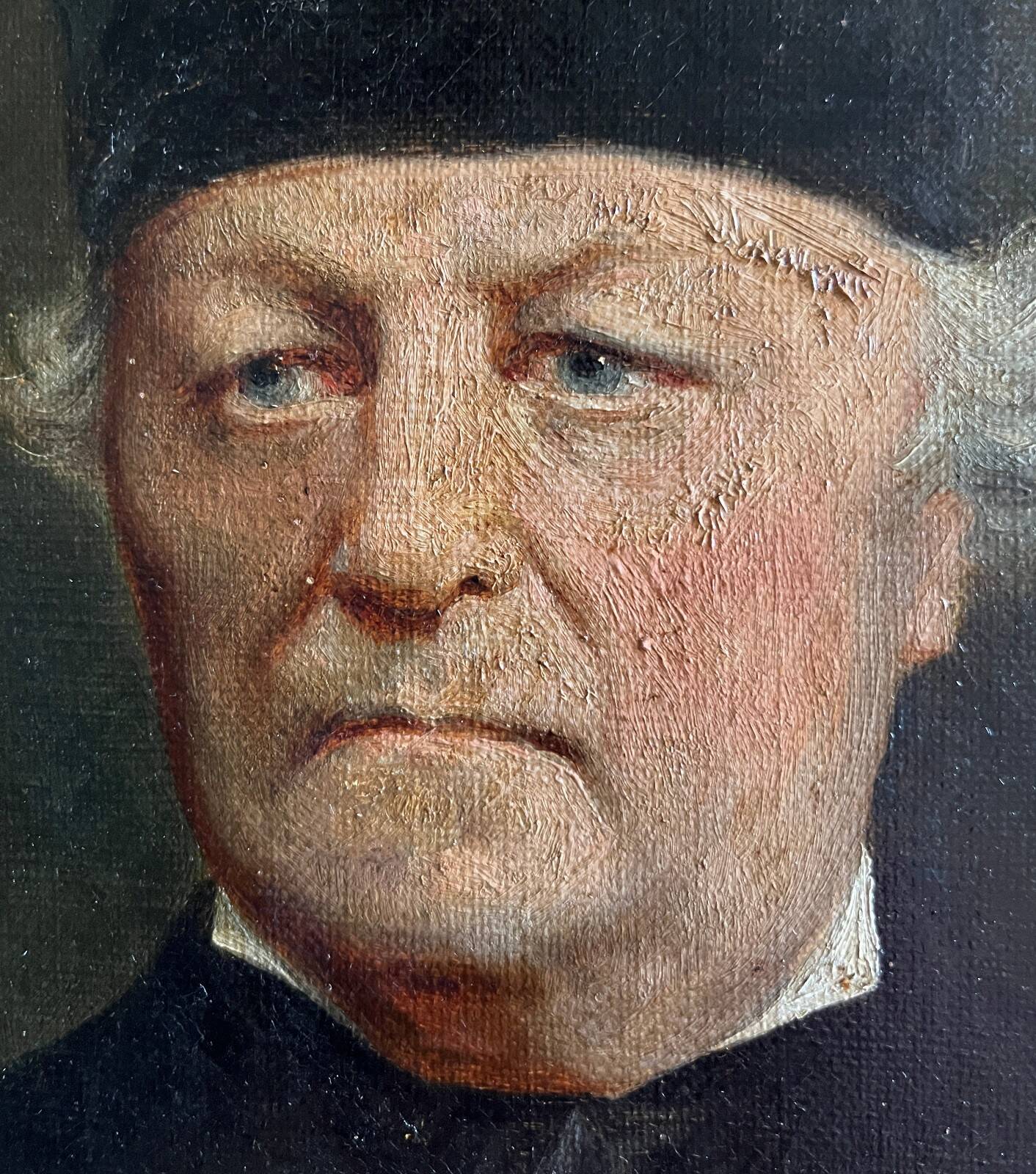 Tableau Pendant HST "portrait de couple" Famille XIX° siècle