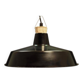 Lampe à suspension noire, design danois, années 1960, production : Danemark