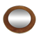 Vintage round mirror in brass and velvet
