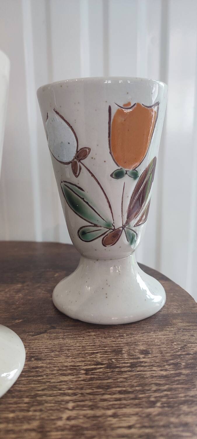 Mazagrans Mugs X 4 in glazed stoneware from the 70s