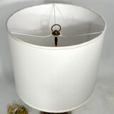 Lampe de table italienne en laiton et marbre du milieu du siècle des années 50
