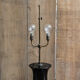 Antique lamp foot, earthenware and brass