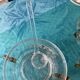Vintage Walther punch bowl set + 6 floral cups - 1970s