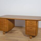 Art Deco Oak Freestanding Desk by Gunnar Ericsson for Facit AB Buromöbel