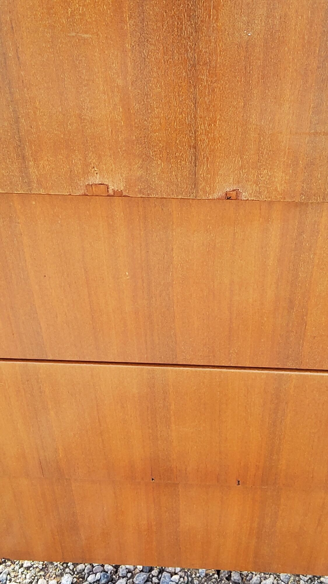 Vintage chest of drawers from the 50s/60s in golden mahogany 4 drawers feet bobbin