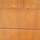 Vintage chest of drawers from the 50s/60s in golden mahogany 4 drawers feet bobbin