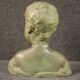 Sculpture in bronze painted terracotta bust of a child