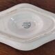 Gravy boat on pedestal with handles Terre de fer St Amand amandinoise "lily of the valley"