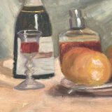 Oil on canvas tableware
