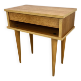 Vintage blond wood bedside table, 1960s