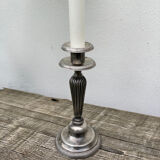 Edouadrien candlestick in old silver metal hallmarked / old candlestick