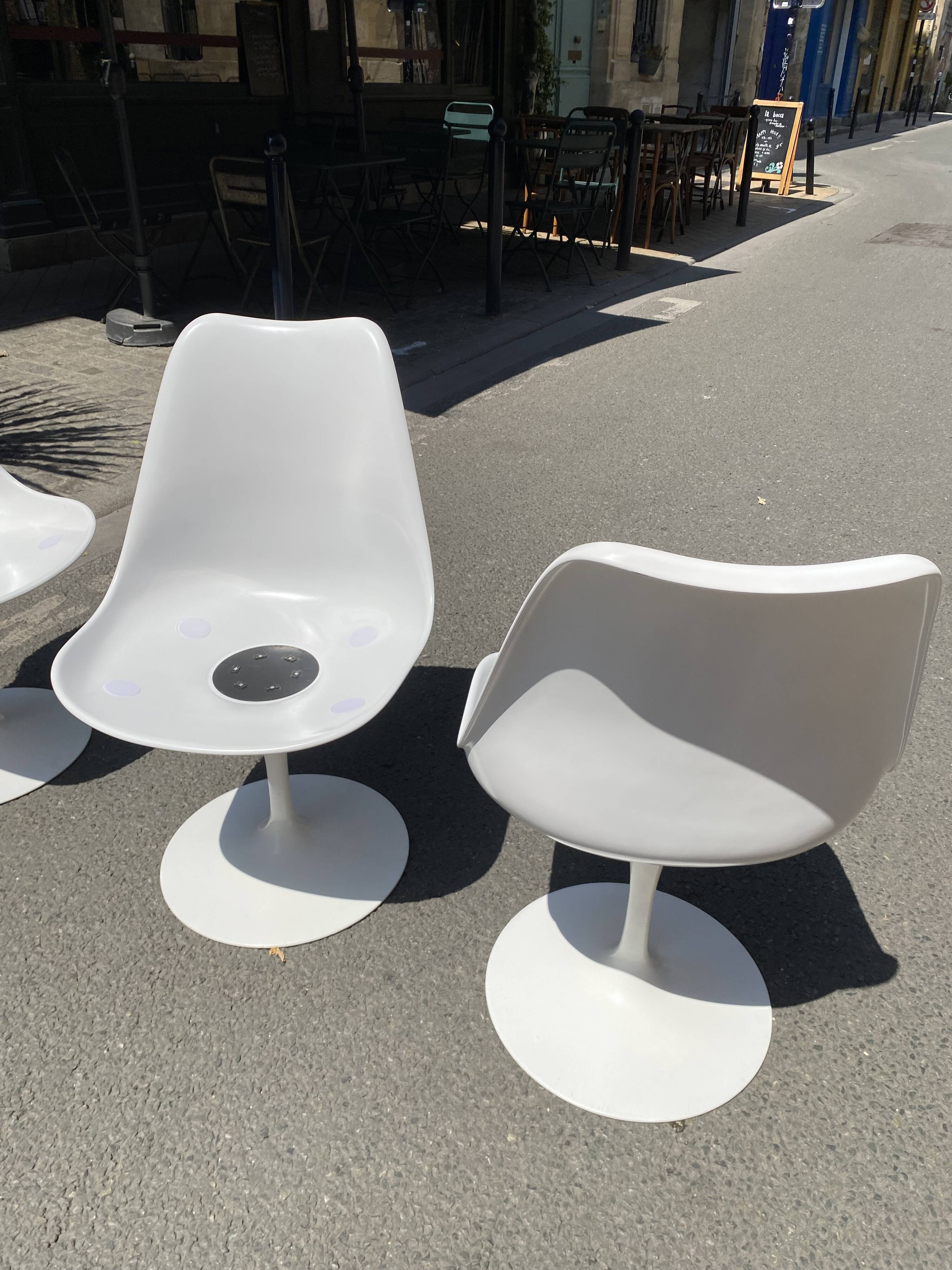 Tulip chairs by eero saarinen for knoll