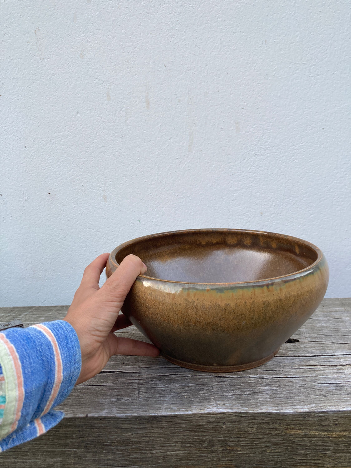 Digoin stoneware salad bowl