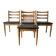 Schreiber Mid-Century Set of 4 Dining Chairs, Vinyl Seats, Three-Rung Backs