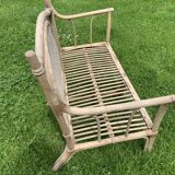 Old rattan sofa