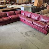 Canapé d'angle modulable Socrates en cuir bordeaux par Poltrona Frau, 1970