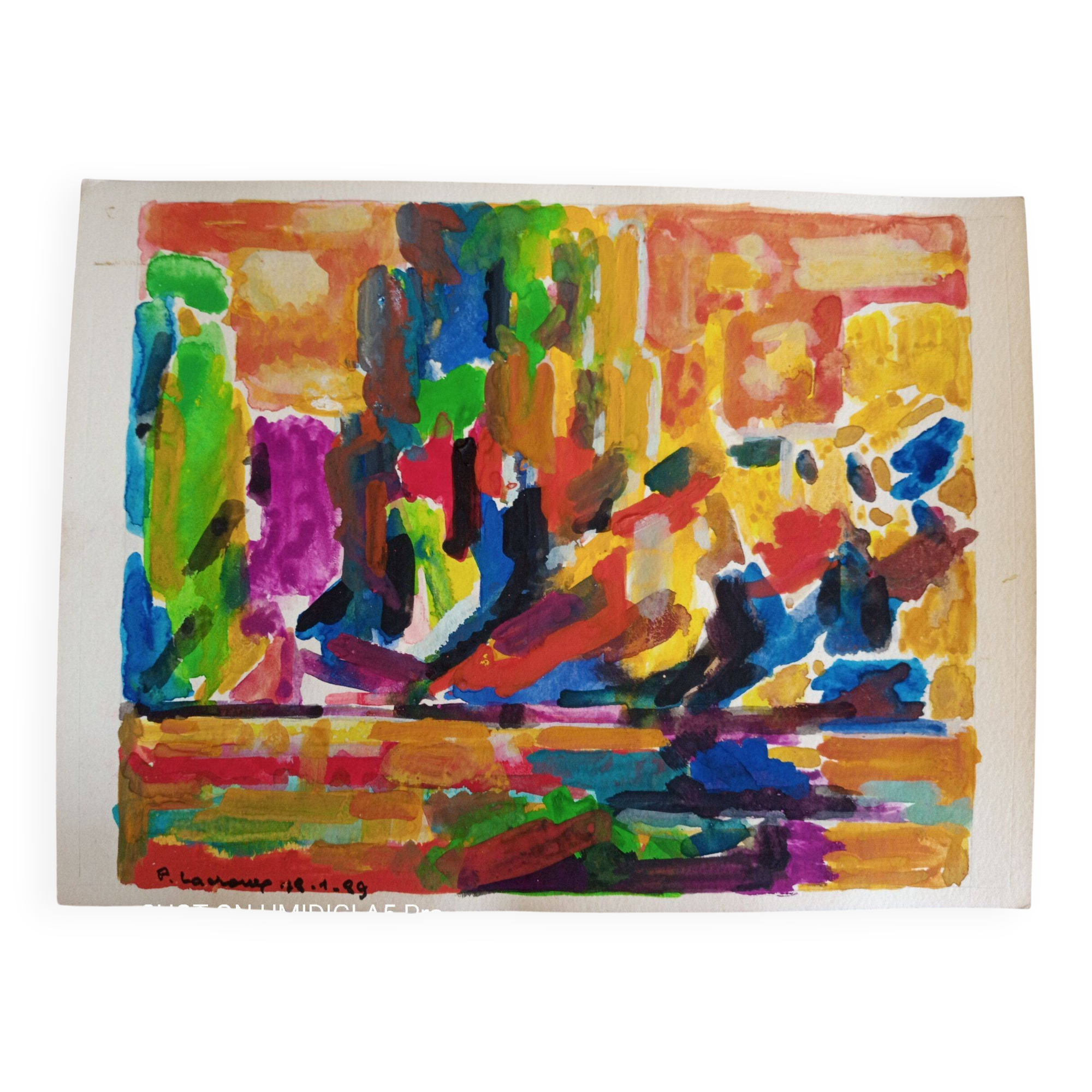 Pierre Lacroux (1909-1993) Gouache on paper 24 x 32 cm - dated 1989