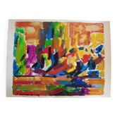 Pierre Lacroux (1909-1993) Gouache on paper 24 x 32 cm - dated 1989