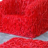 Senzafine armchair and pouf by Gaetano Pesce