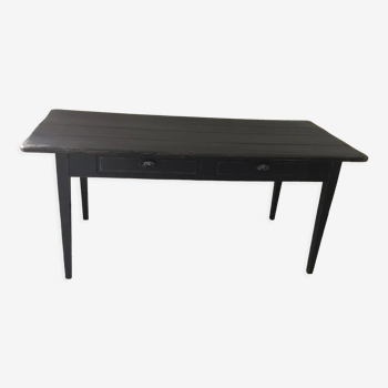 Black patinated farmhouse table