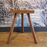 Vintage half-moon farm stool