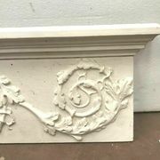 Door front or decorative panel in wood and patinated stucco 20th century