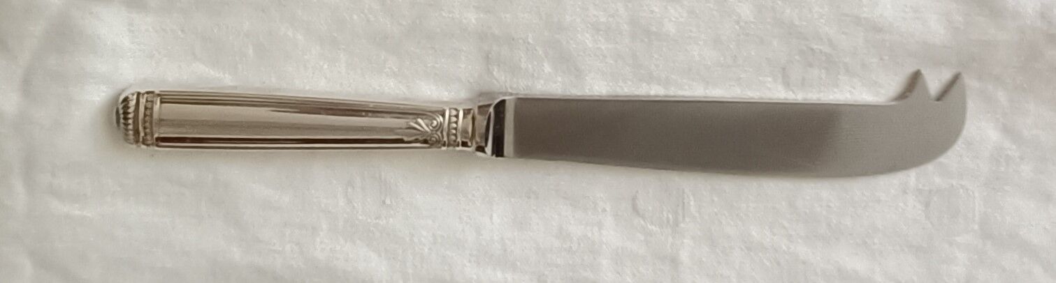 Silver metal cheese knife from christofle model "malmaison"