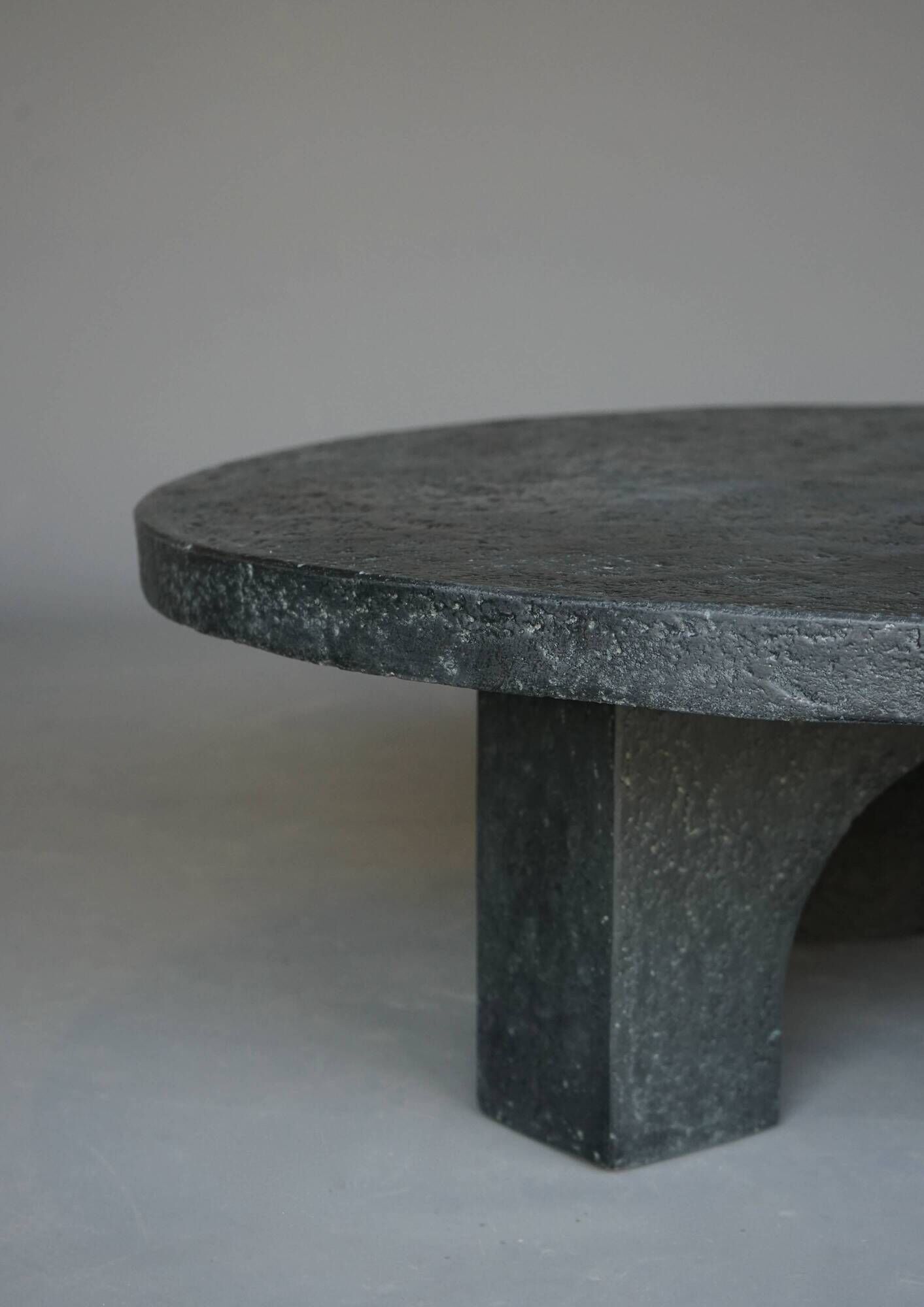 Dutch Brutalist Resin and Stone Coffee Table, 1970s