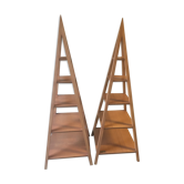 Pyramid shelves "Jodhpur" in Rubberwood