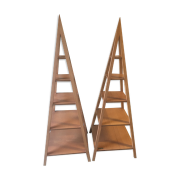 Pyramid shelves "Jodhpur" in Rubberwood