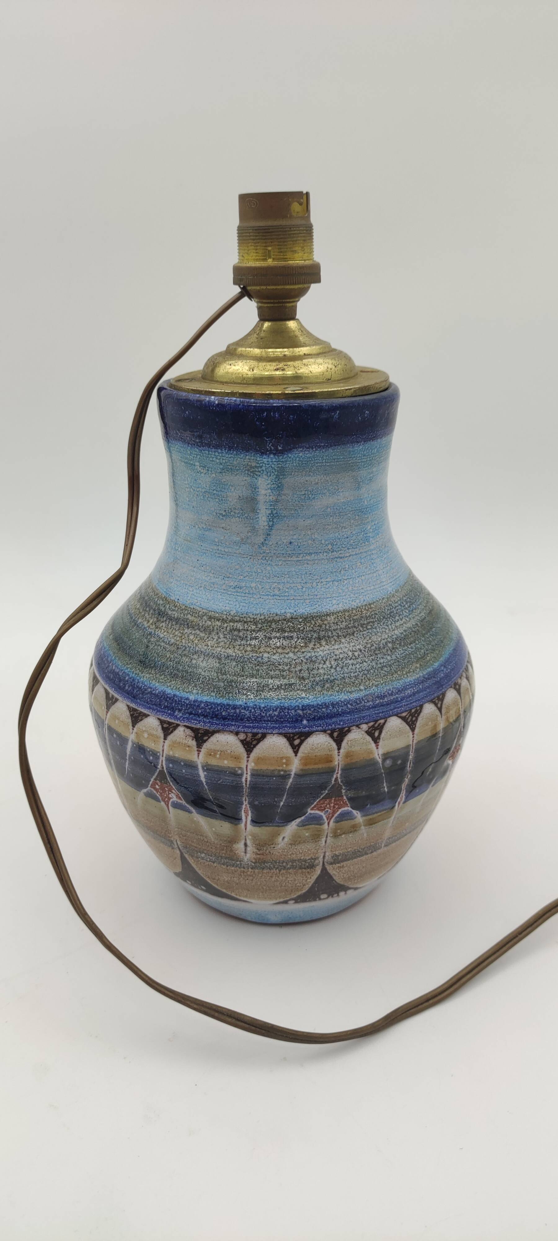 Ceramic lamp signed Roland Moreau