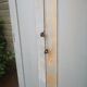 Vestiaire industriel vintage en bois