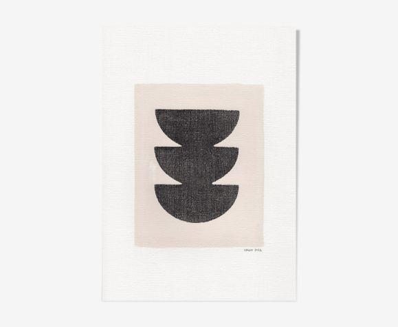 Peinture sur papier M631 signée eawy