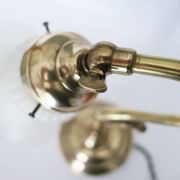 "swan neck" lamp in bronze and brass from 1900