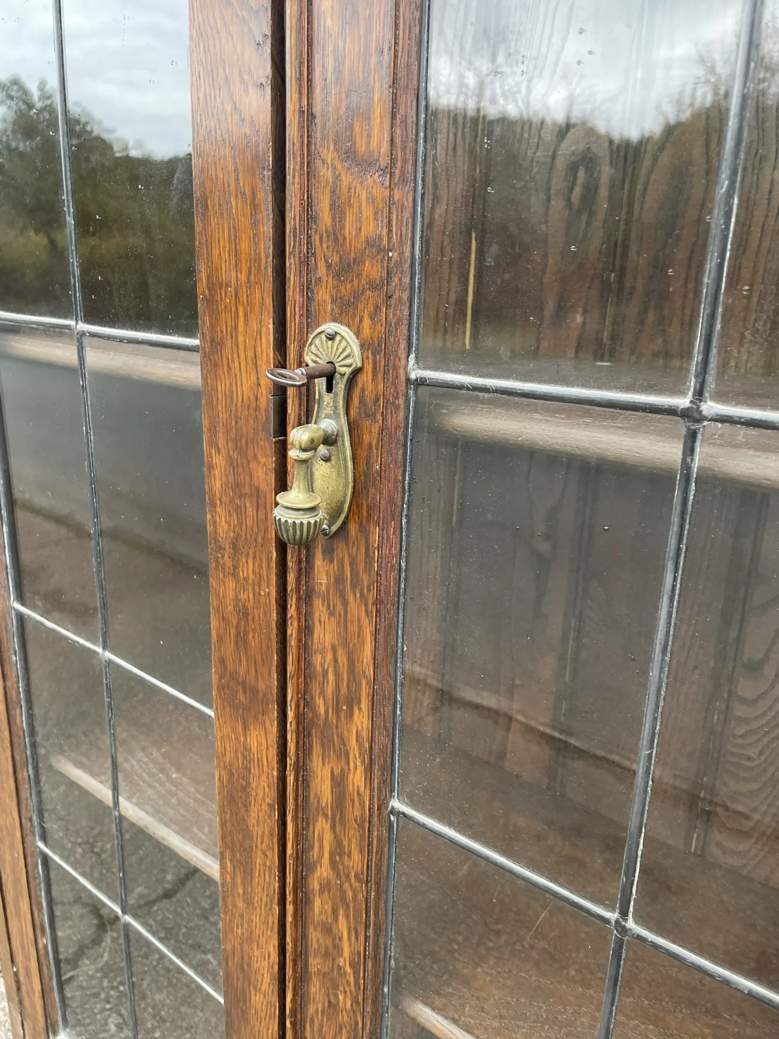 Old library with glass doors