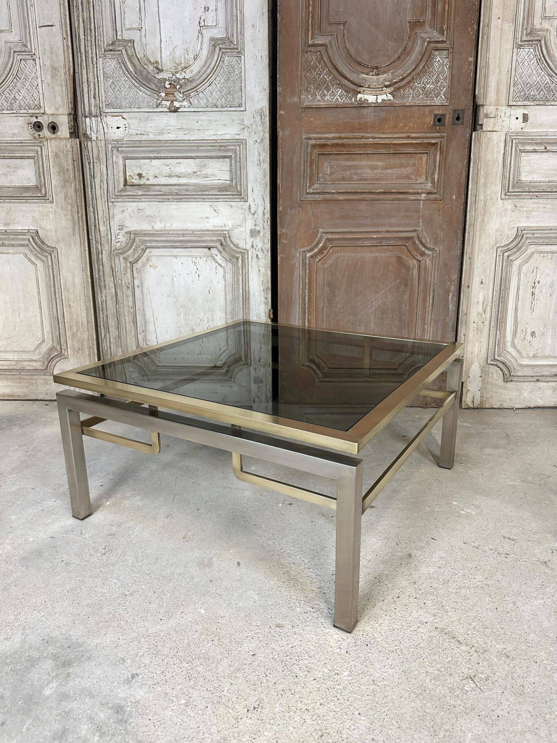 Small square coffee table by Guy Lefèvre for Maison Jansen circa 1970