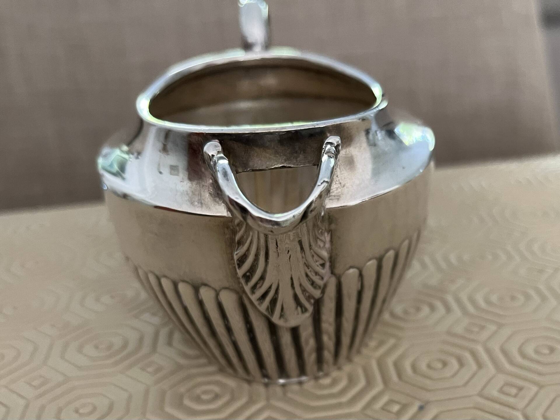 Silver-plated sauce boat