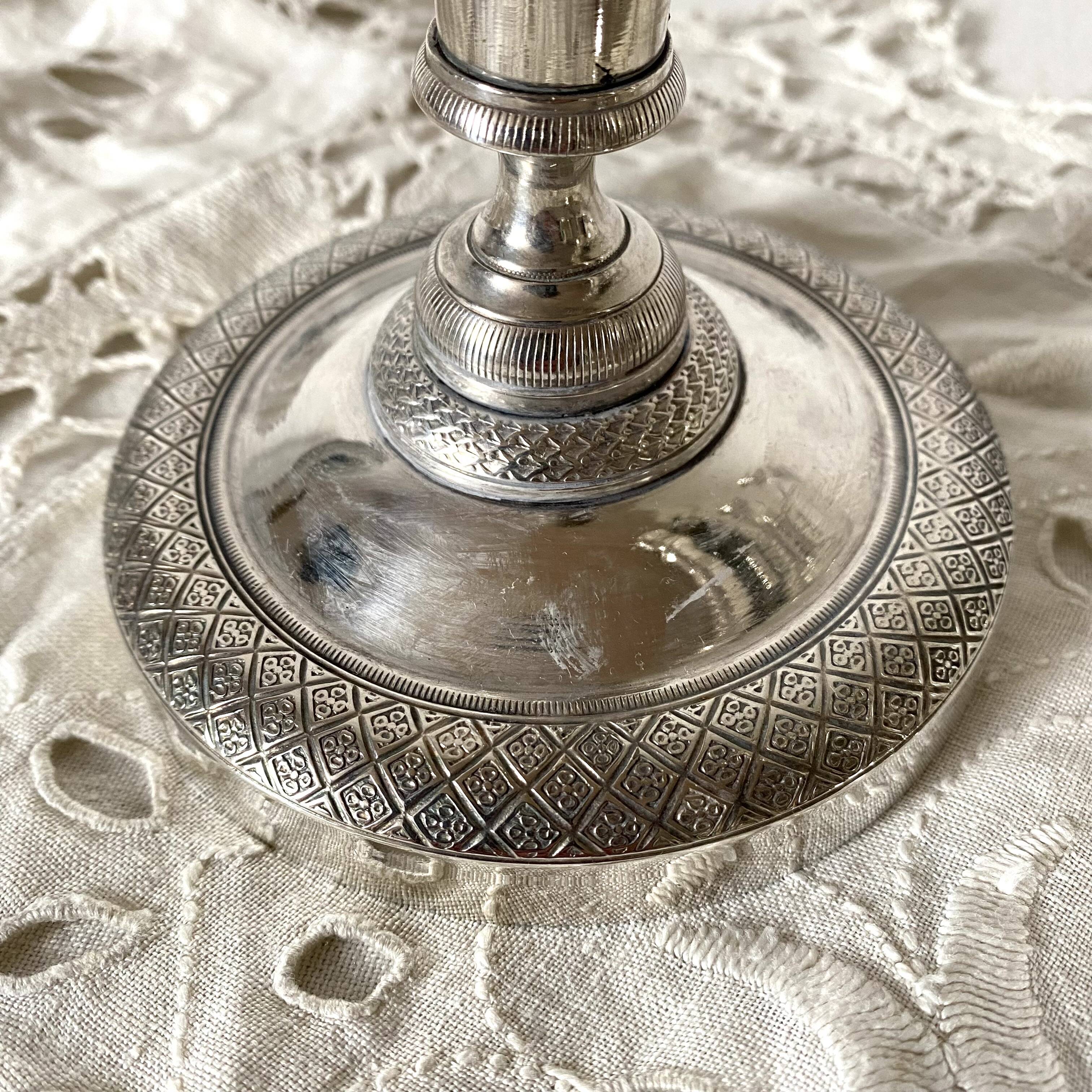 Paire de chandeliers et bougeoirs modulables style anglais