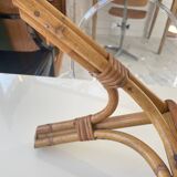 Old rattan magazine rack from the 70s