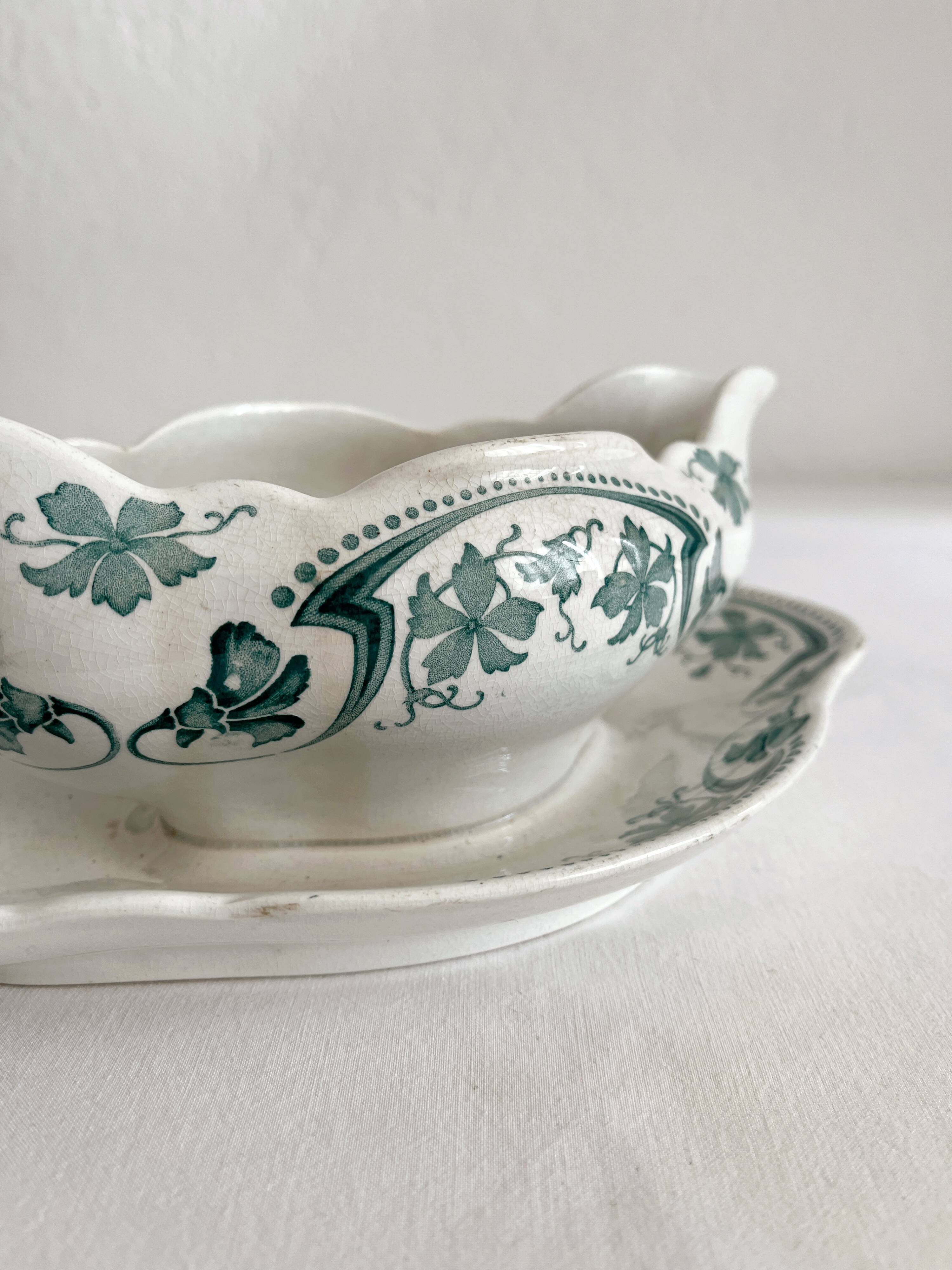 Antique ironware sauce boat "Lucy" KG Lunéville circa 1900