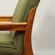 Fauteuil vintage vert boucle 1960 Scandinavian design
