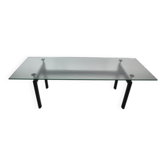 Table à manger en verre Le Corbusier 'LC6' pour Cassina, 1970 Italie