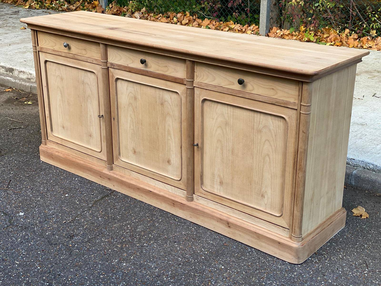 Buffet impérial rénové en bois du 20ème 190cm