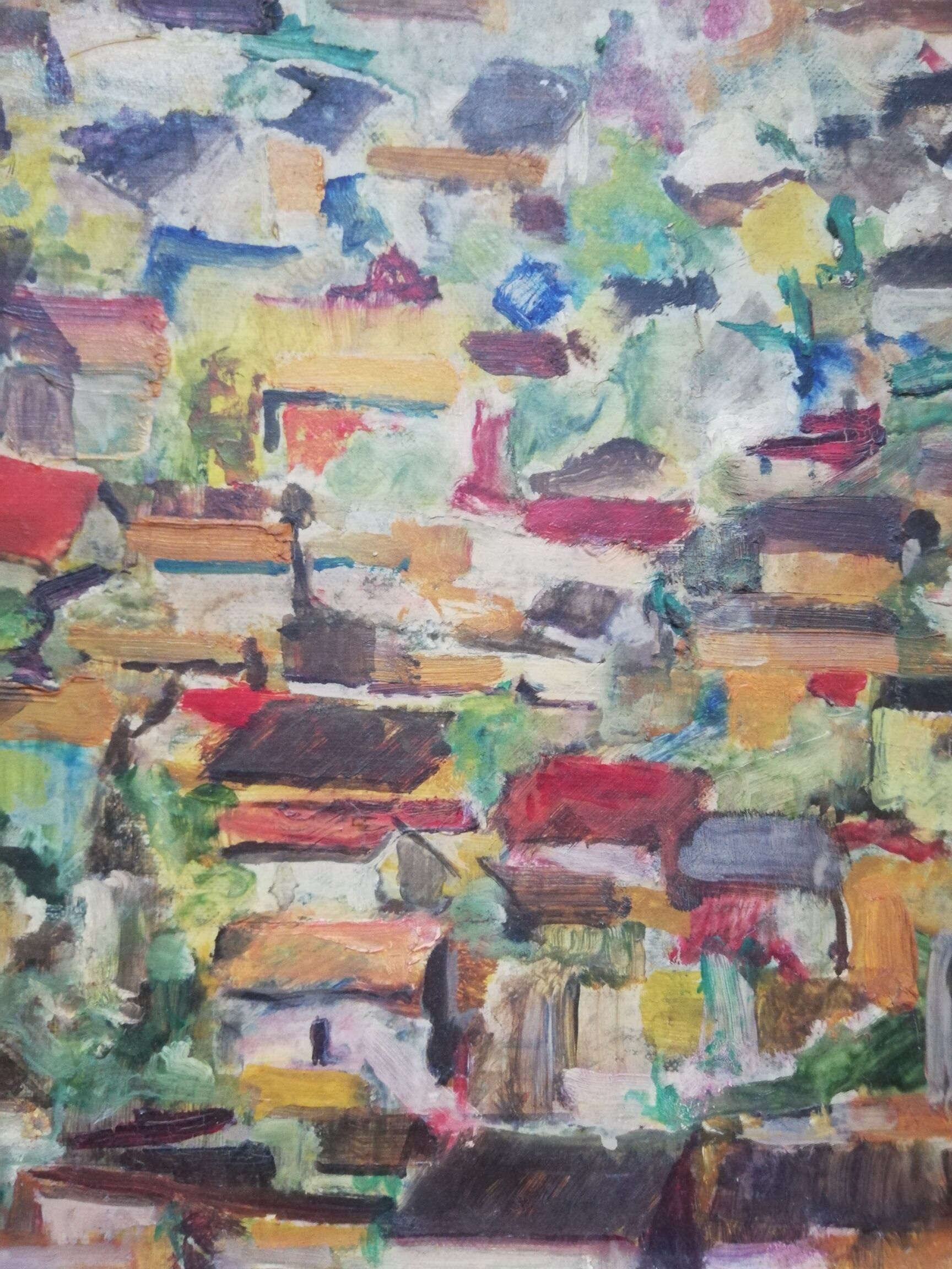 Oil on coated cardboard