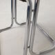 Set of 2 italian canvas and chromed metal chairs, 1970's