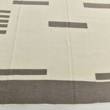 Kilim Gray Beige Ethnic Pattern Vintage Kilim Rug, 282x395Cm