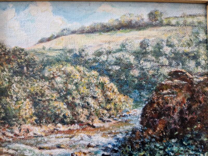 Jerzy Moscicki (Born in 1954) - Oil on canvas - Landscape with a stream